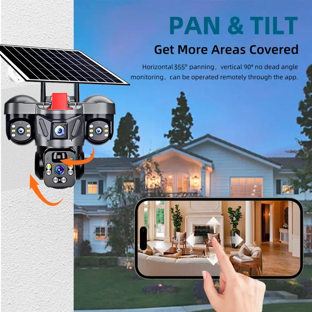 كاميرا KERUI V380 Pro في الهواء الطلق PTZ 6MP WIFI 4G - Image 5