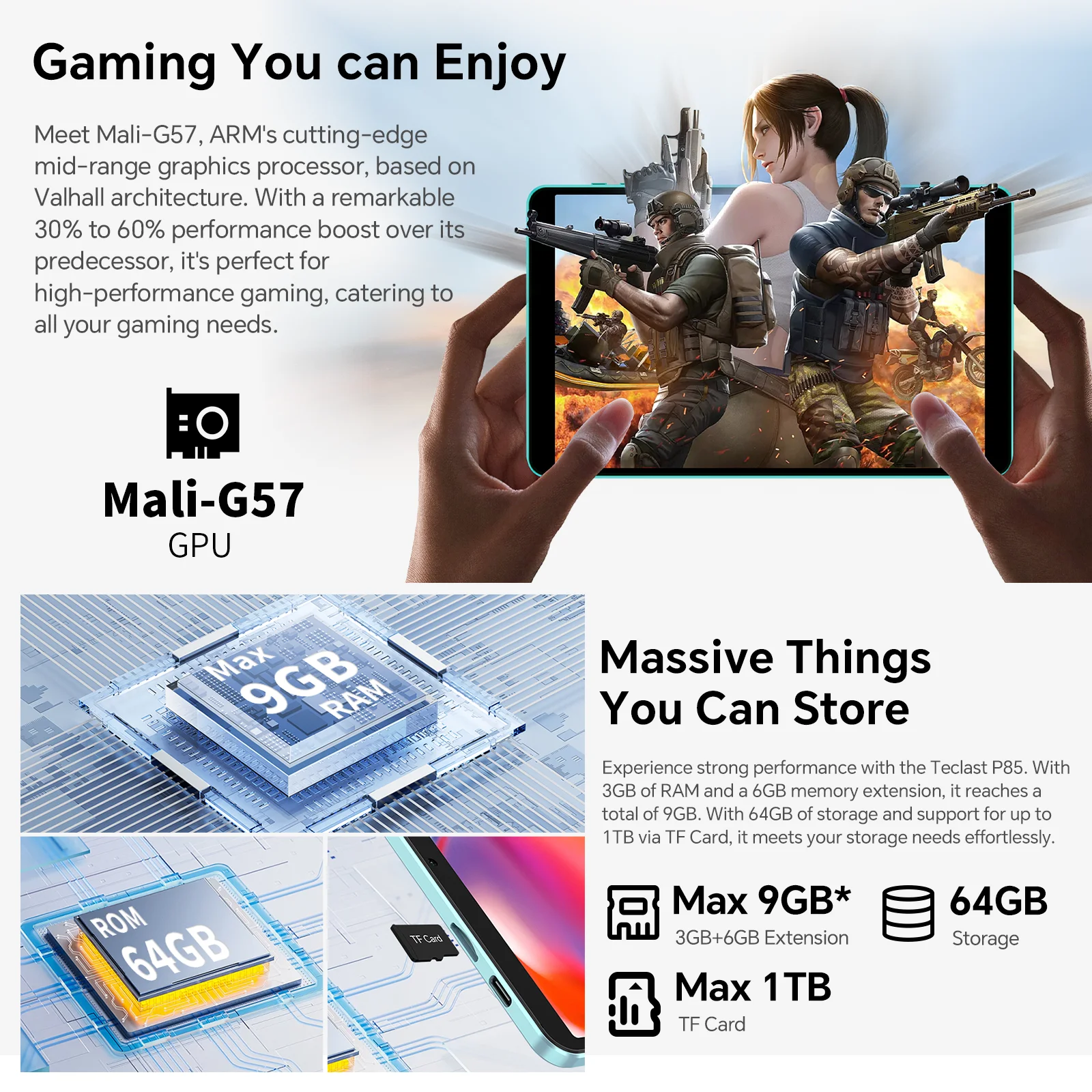 تابلت تيكلاست P85 أندرويد 15 8 بوصة IPS 3 + 6GB RAM 64GB ROM A333 5 - Image 4