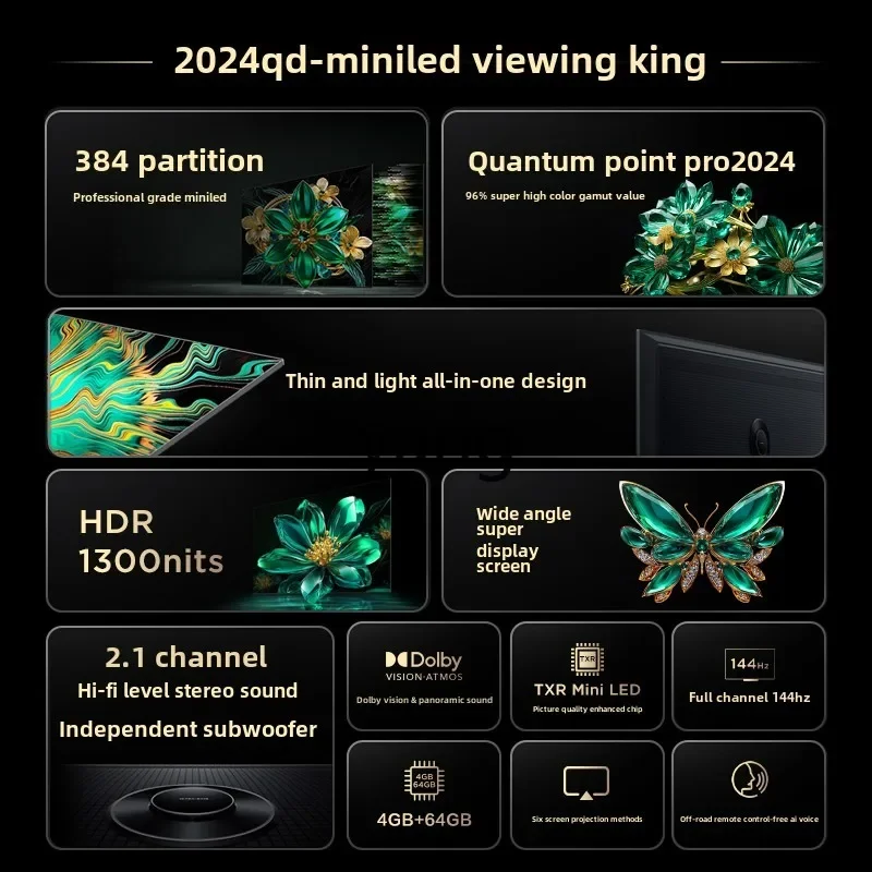 تلفزيون TCL C6K - بوصة 55 QD-Mini LED LCD مسطح - Image 3