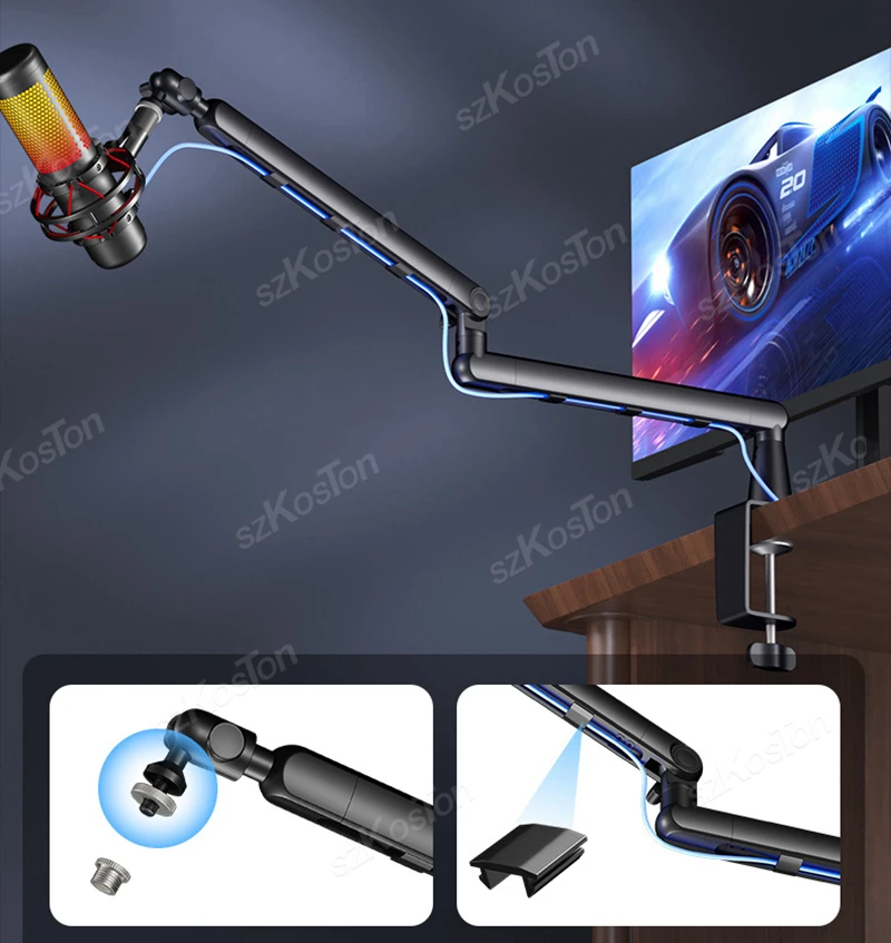 ذراع ميكروفون مع حامل ميكروفون SM7B MV7 AM8 K688 - Image 3