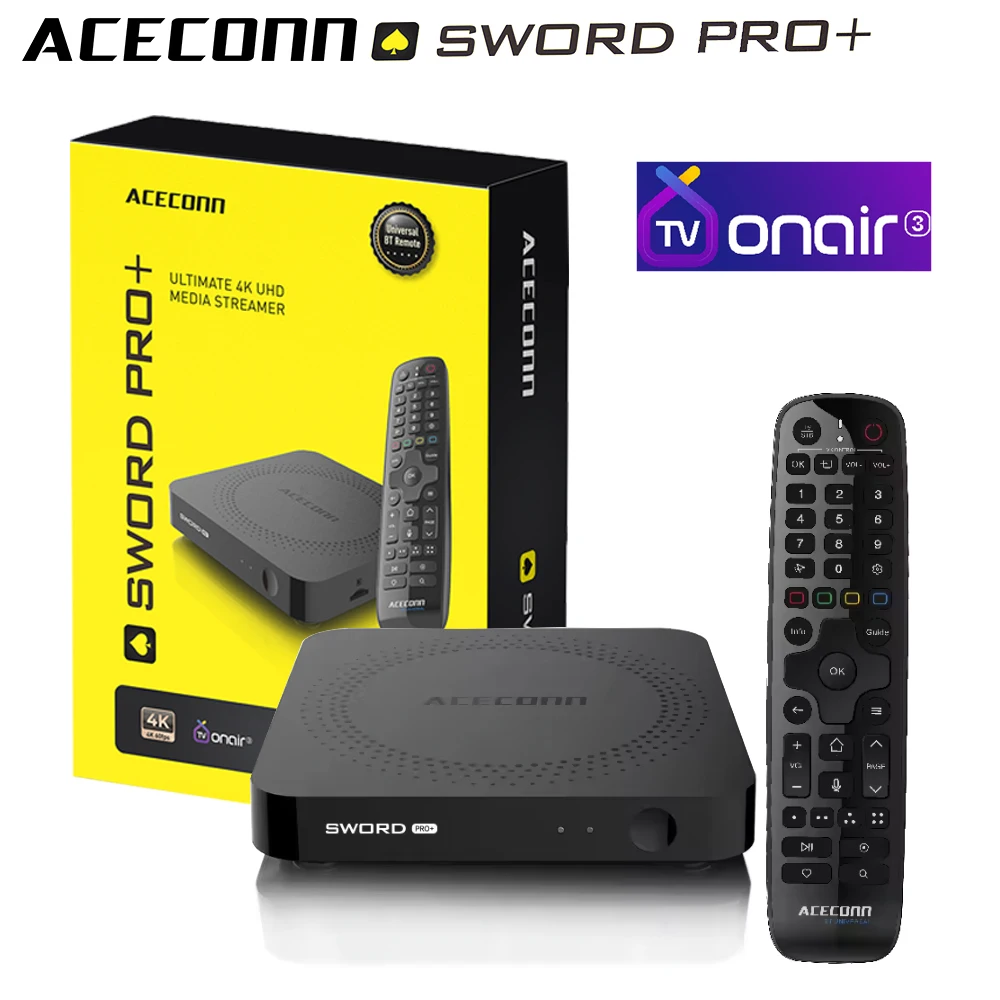 جهاز ACECONN Sword Pro + جهاز بث ذكي متطور يعمل بنظام الأندرويد ACECONN Sword Pro + 2GB RAM 16GB ROM Android Streaming IPTV Box TVONAIR 3