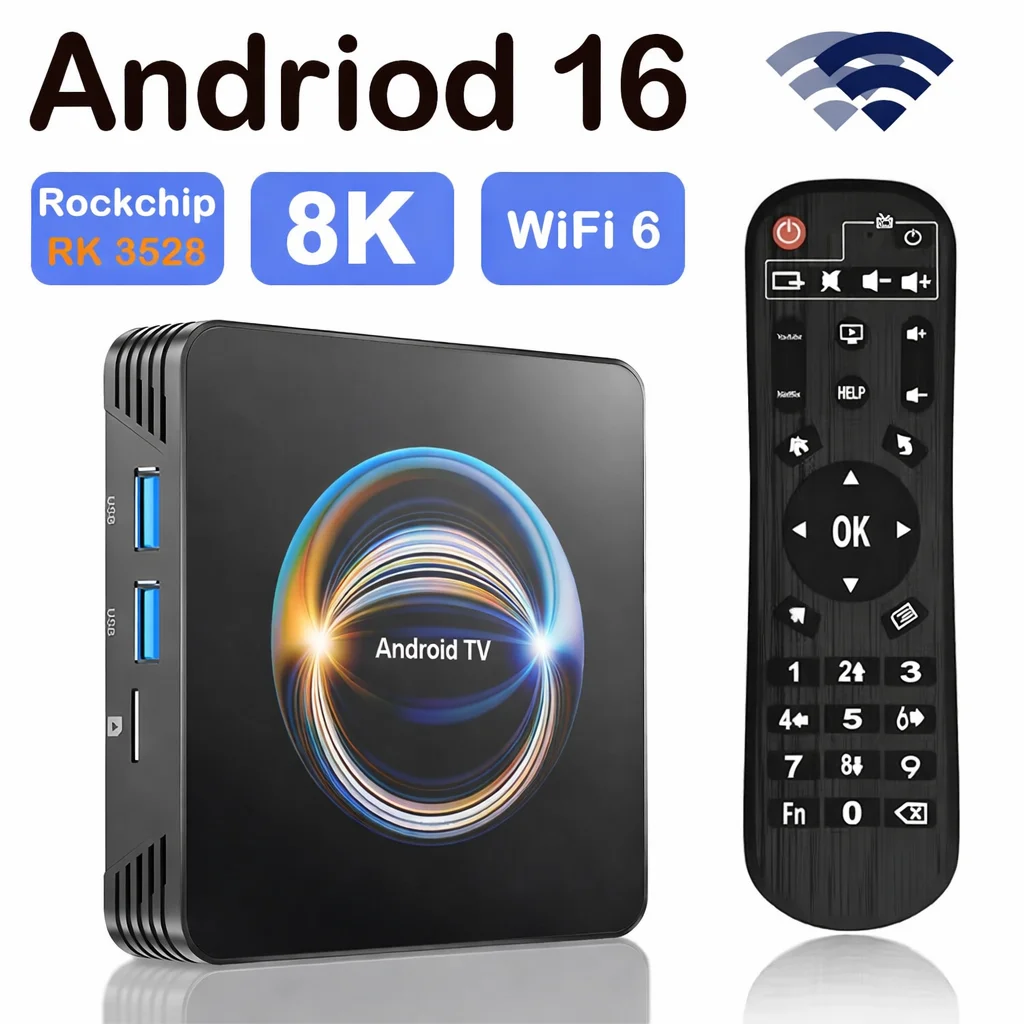 جهاز Android 16.0 TV Box 4K HD