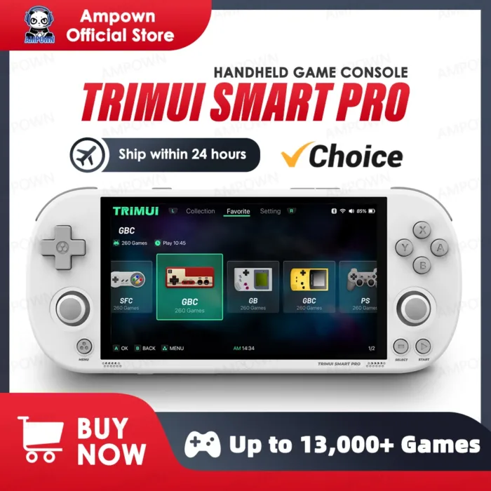 وحدة تحكم الألعاب المحمولة Trimui Smart Pro 4.96 ''IPS